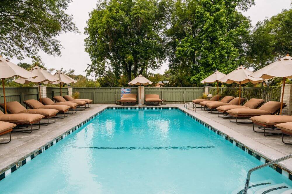 Outdoor pool at the Hummingbird Inn In Ojai California