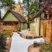 Walkways and cabins surrounded by trees at Tahquitz Pines Retreat in Idyllwild